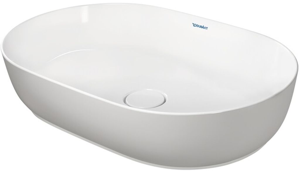 Duravit Aufsatzbecken LUV ohne Überlauf, Hahnlochbank, 600 x 400 mm, ohne Hahnloch grau seidenmatt