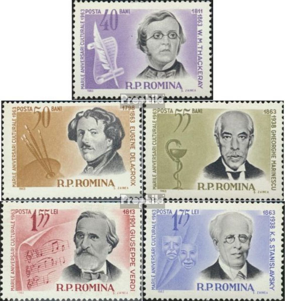 Briefmarken Rumänien 1963 Mi 2166-2170 (kompl.Ausg.) gestempelt Persönlichkeiten