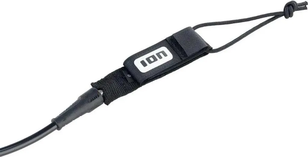 Leash de Planche Ion Core Coiled 8 Pieds Noir - Idéal Surf et Paddle
