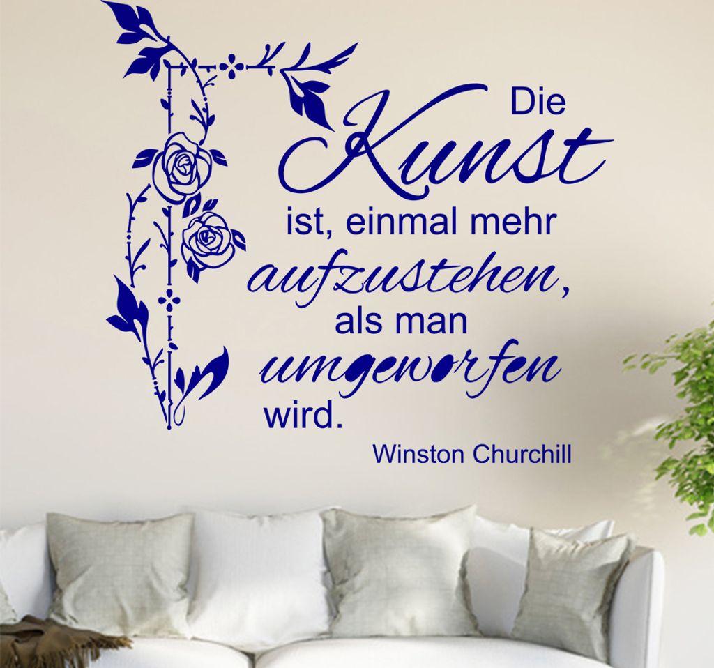 Die Kunst ist, einmal mehr .... Wandtattoo in 6 Größen - Wandaufkleber Wall Sticker - Dekoration, Küche, Wohnzimmer, Schlafzimmer, Badezimmer