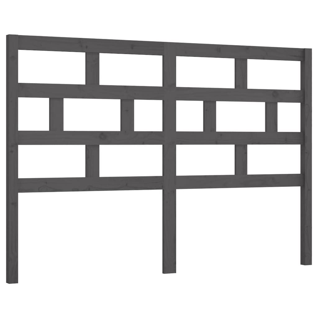 vidaXL Tête de lit Gris 166x4x100 cm Pin massif Image du produit 