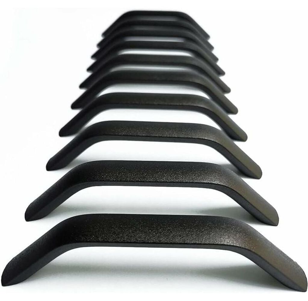 10 Stück Möbelgriffe, moderne Schubladenknöpfe, Griffe für Möbel und Schränke, schwarz – 128 mm