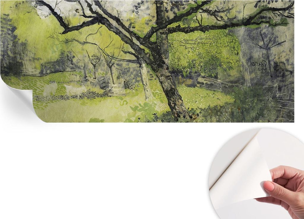 Selbstklebende Wandtapete - Dekorative Tapete für Wohnzimmer - Klebefolie für Wandbilder - Tapetenfolie für Wanddekoration - 208x146 cm - Spring...