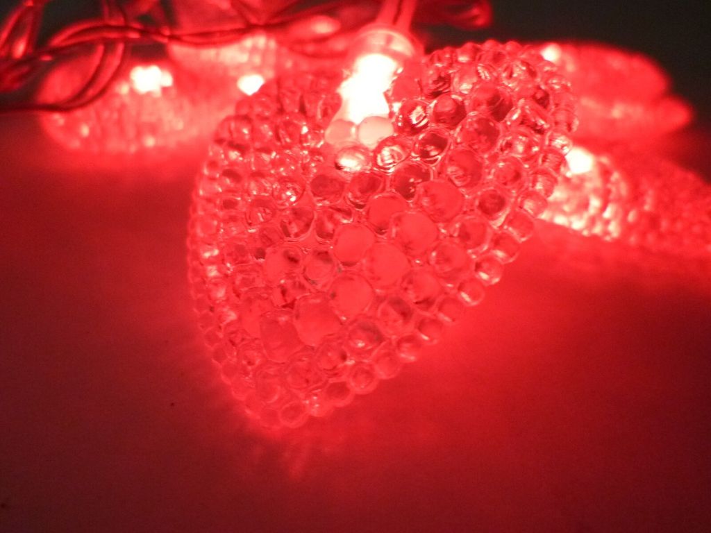 LED Lichterkette HERZ Dekoleuchte 10 flammig  Produktbild 