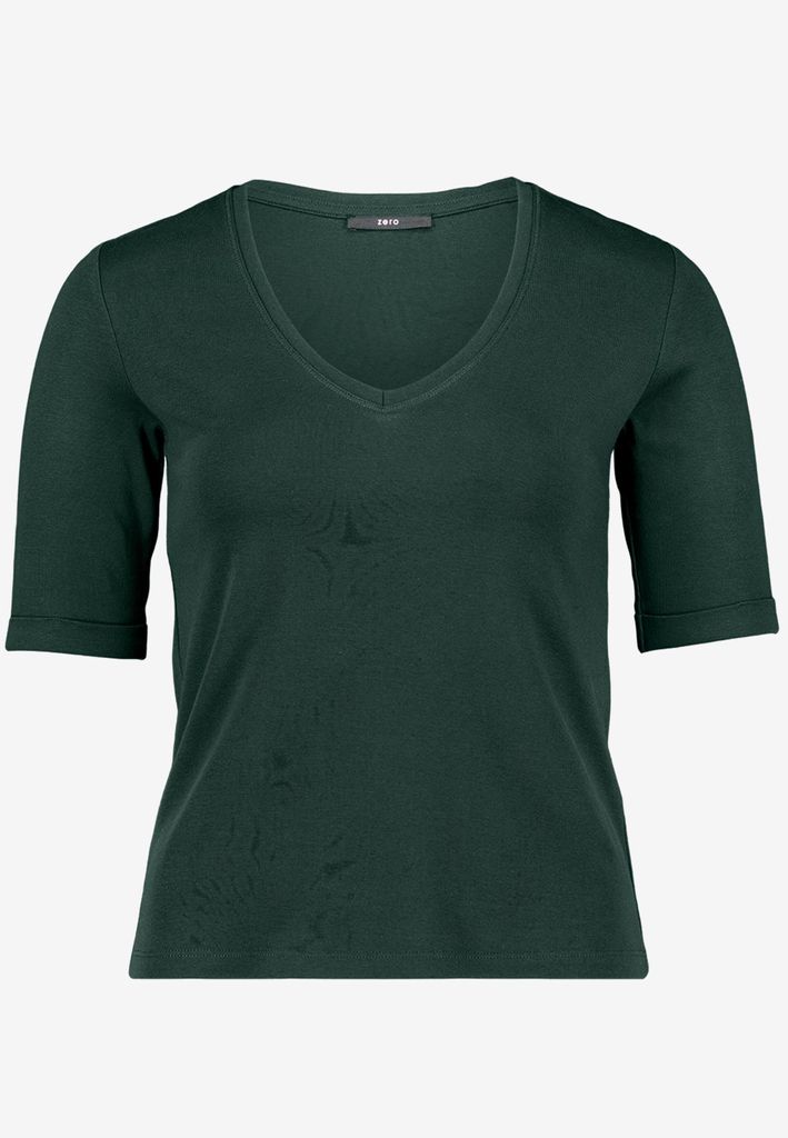 Basic-T-Shirt mit V-Ausschnitt