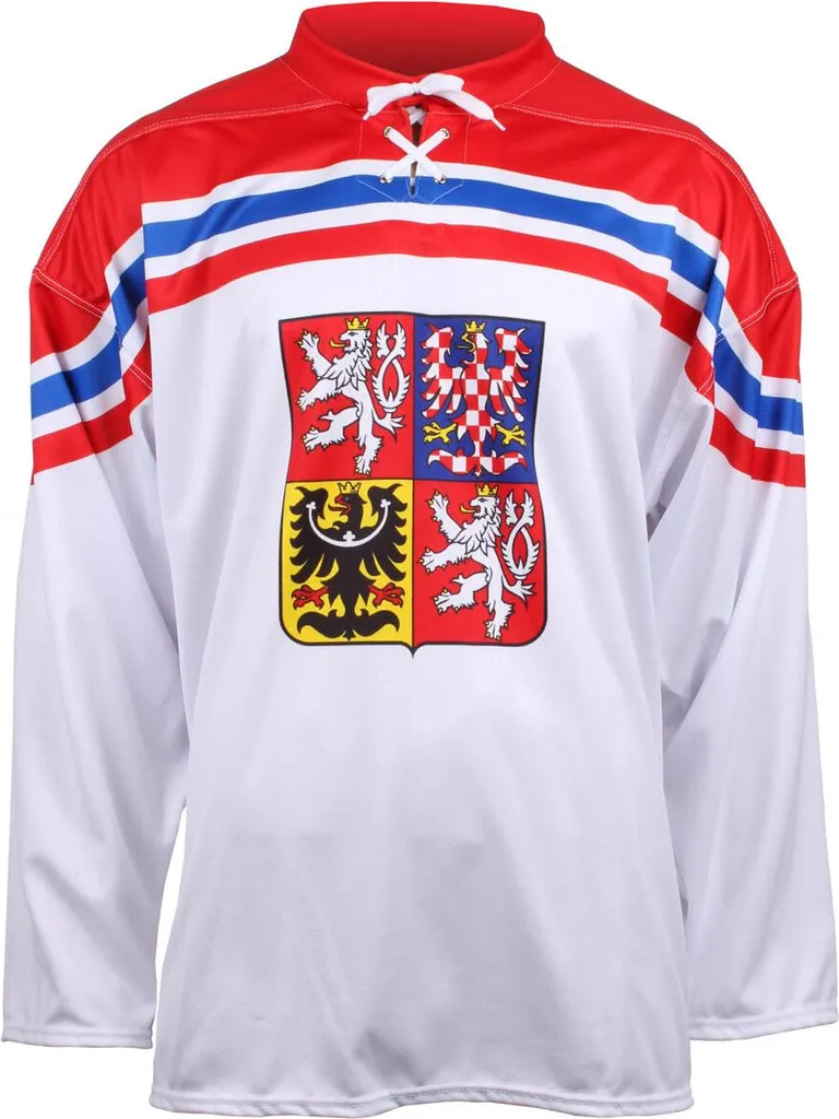 Réplique Maillot République Tchèque JO Sotchi 2014 Blanc Rouge Taille L