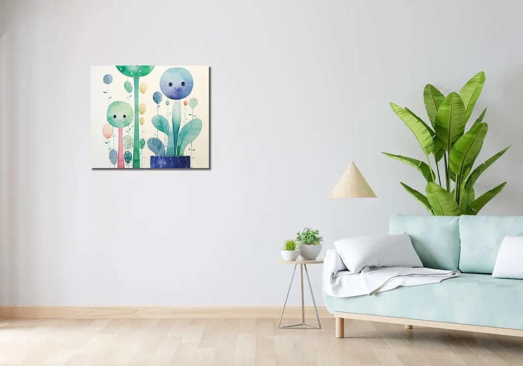 Quadro 70x60 cm Galassie Sorridenti - Stampa su Tela Moderna per Cameretta - 2