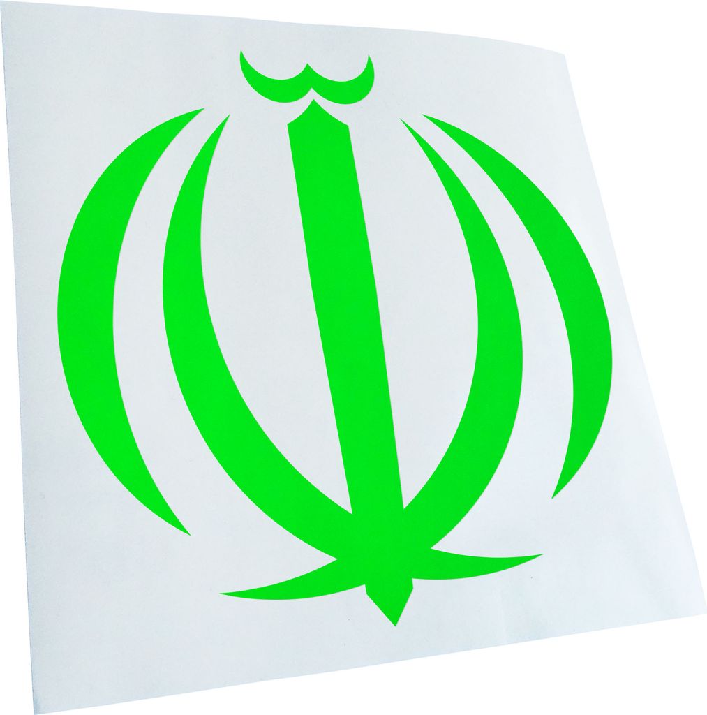 Kiwistar - Autoaufkleber - Hoheitszeichen des Iran Heckscheibe - Aufkleber für Auto Kfz Fahrrad, LKW, Truck Mofa