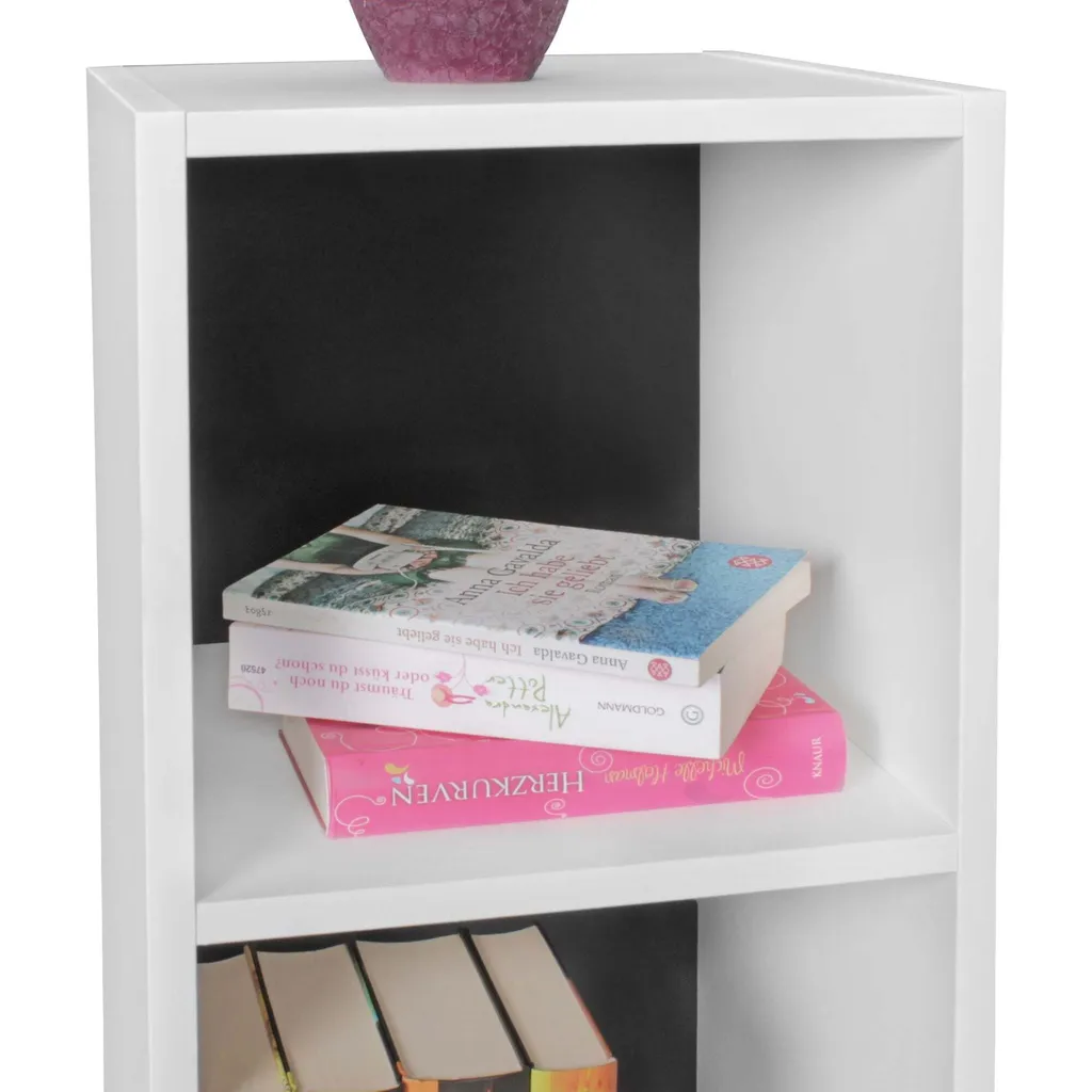 Bibliothèque basse à 2 niveaux petit modèle étagère murale étroite - 4