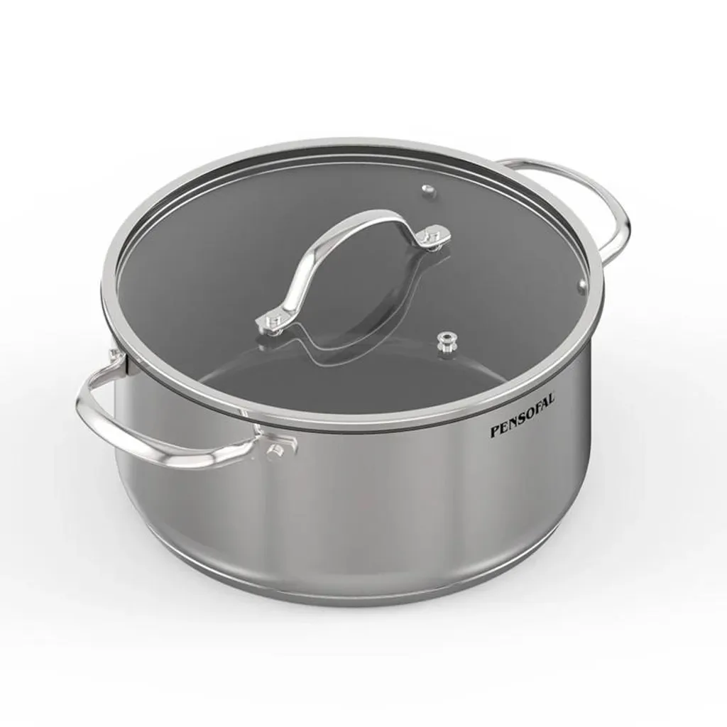 New Era - Casseruola a due maniglie con coperchio in vetro 24