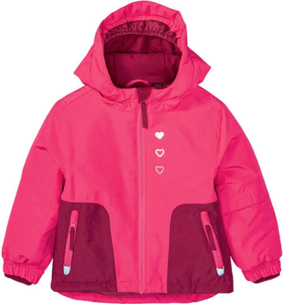 Lupilu Mädchen Schneejacke Skijacke Pink Wind- und Produktbild 
