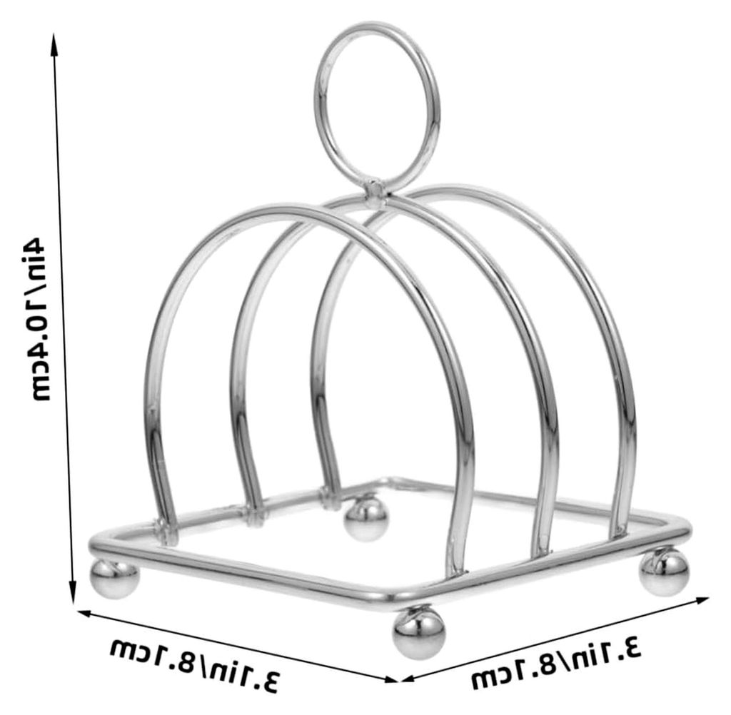 Toastständer aus Edelstahl 4,1 x 3,2 x 3,2 Zoll für Küche und Esszimmer als Brotscheiben-Organizer und Aufbewahrungsregal