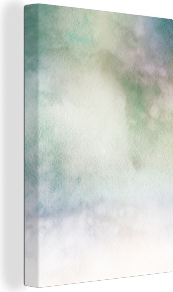 OneMillionCanvasses - Leinwandbilder - 90x140 cm, Aquarell - Grün - Lila - Braun, Wandbilder Kunstdruck Wanddekoration - Foto auf Leinwand - Gem...