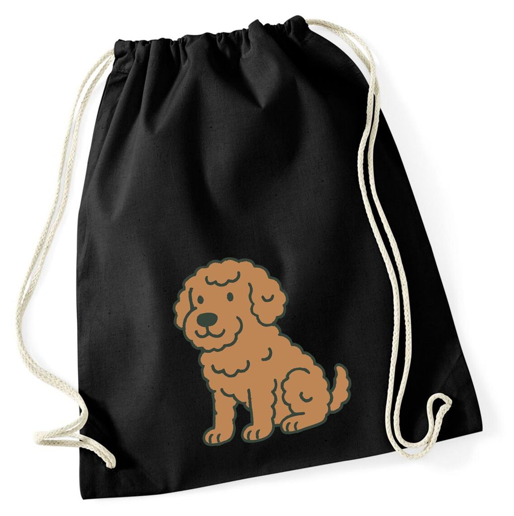 Huuraa Turnbeutel Lagotto Romagnolo Comic Lagotti 12 Liter Black Baumwolle Rucksack Geschenkidee