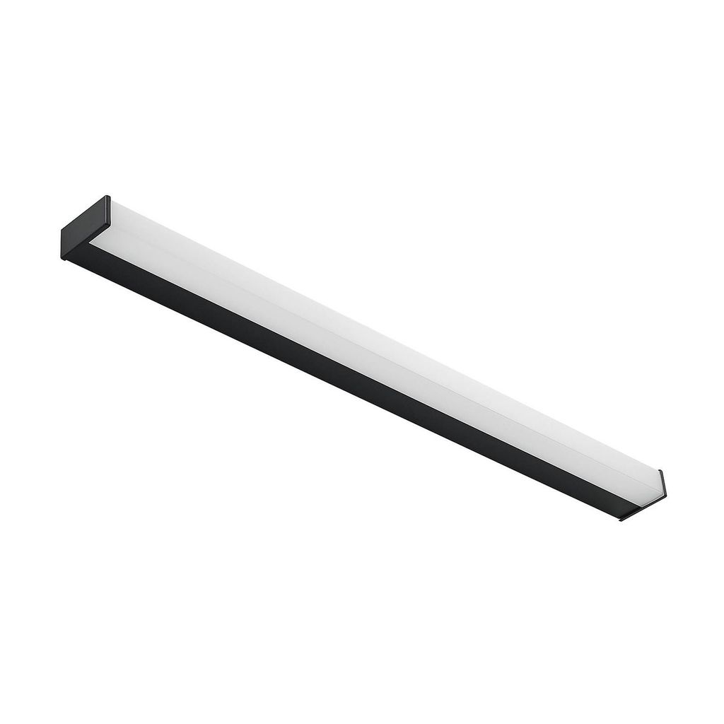 A black and white linear LED light fixture shown against a white background.