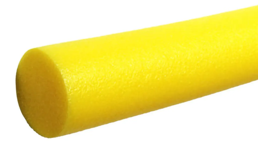 Frite de natation 7 cm en mousse EPE jaune résistante et ultra légère - 5