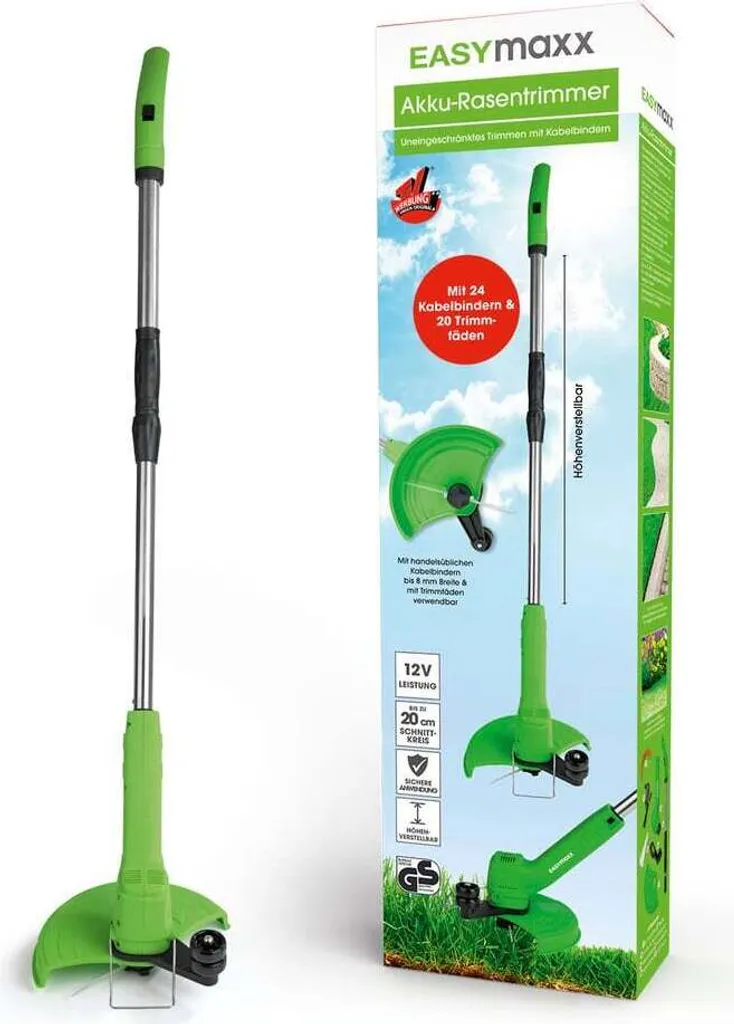 EASYmaxx Coupe-bordures sans fil Vert - Taille-bordure léger à batterie - 7
