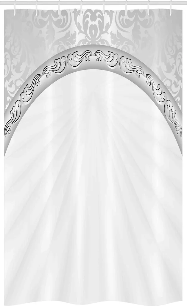 ABAKUHAUS Tenda Doccia Damascata 120x180 - Arredo Bagno Vintage Grigio