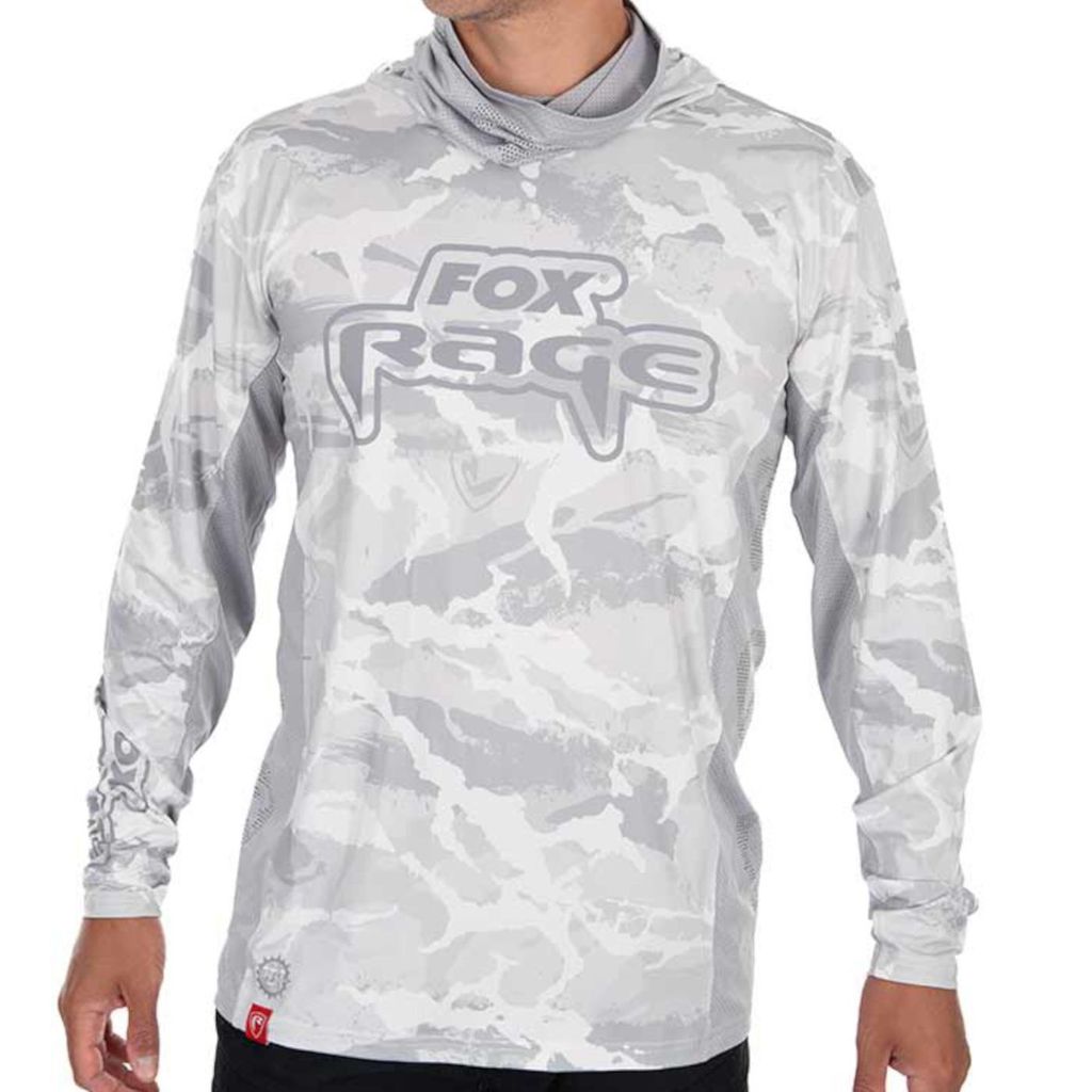Fox Rage UV Hooded Light Cam Top - Angelpullover, Größe:XXL