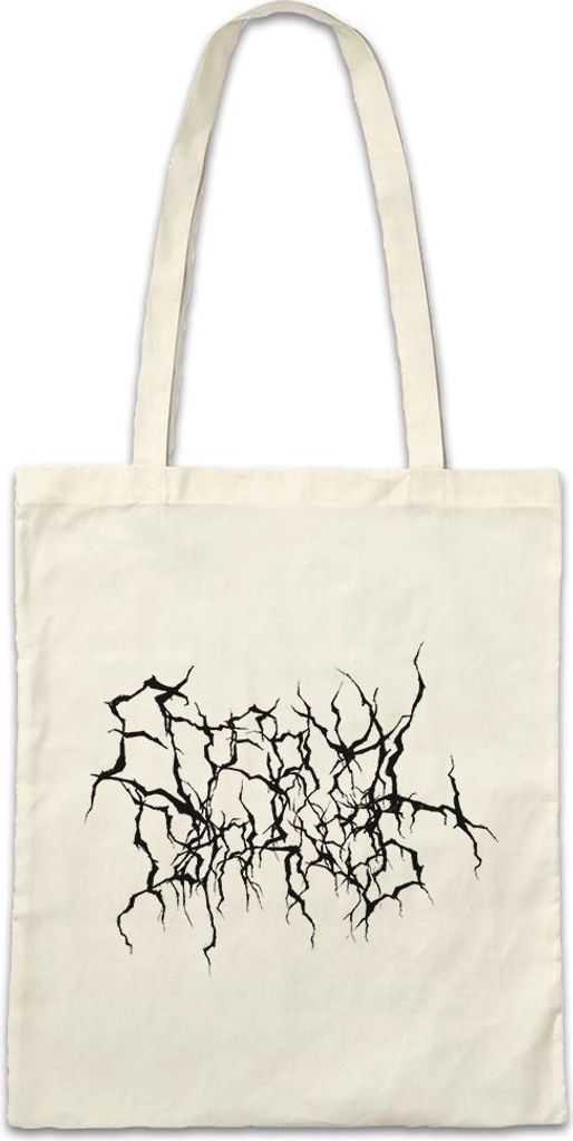 Urban Backwoods Eternal Darkness Typo Blackmetal II, Stofftasche, Farbe: Beige