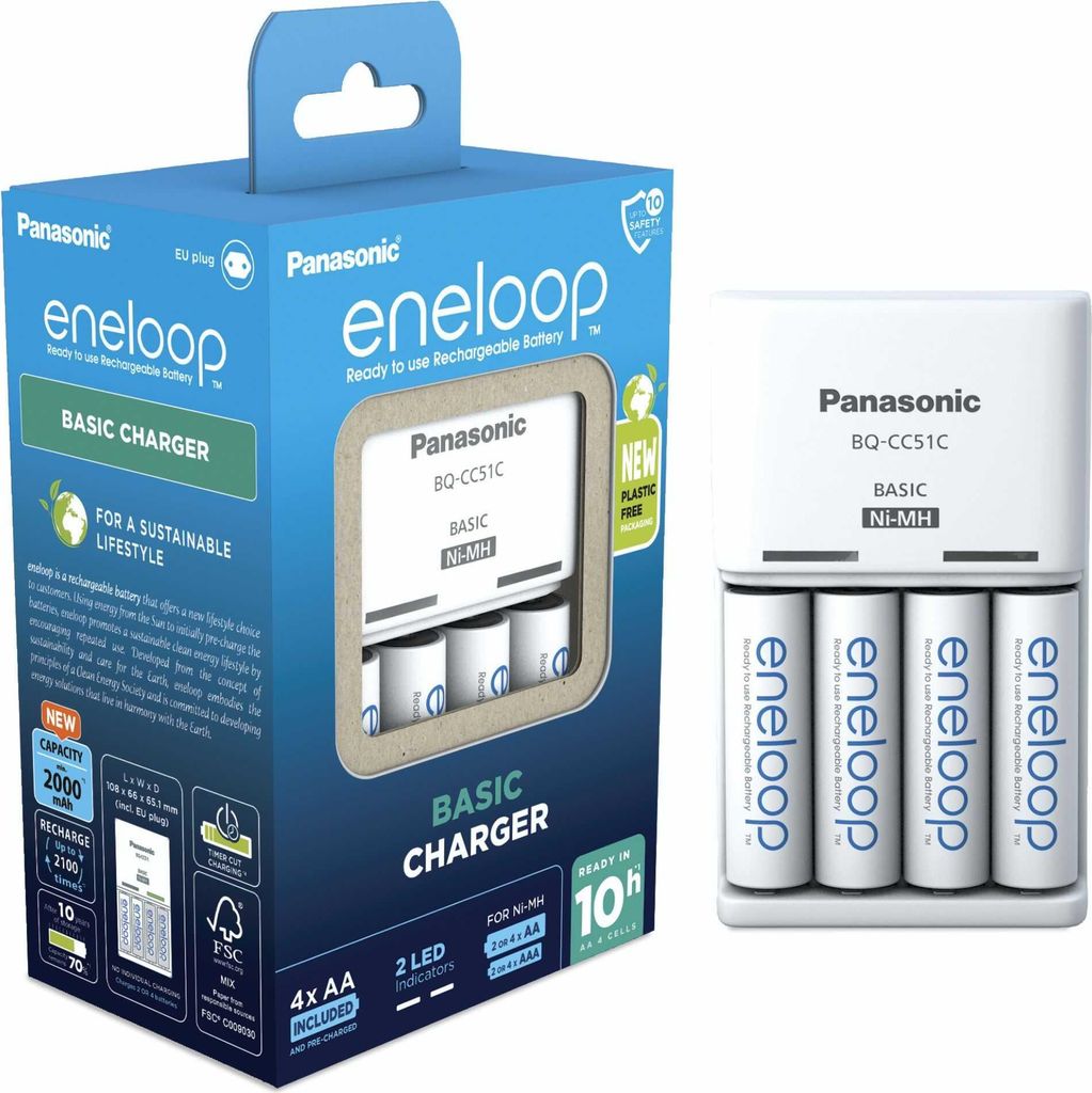 Panasonic | ENELOOP K-KJ51MCD40E | Ładowarka | AA/AAA Zdjęcie produktu 