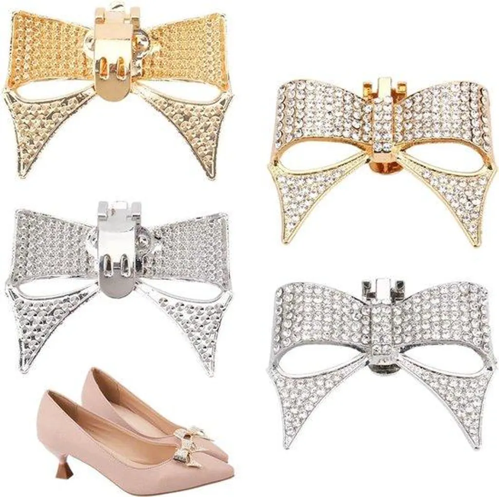 Barrettes Cheveux Paillettes et Broderies Platine et Or pour Mariage