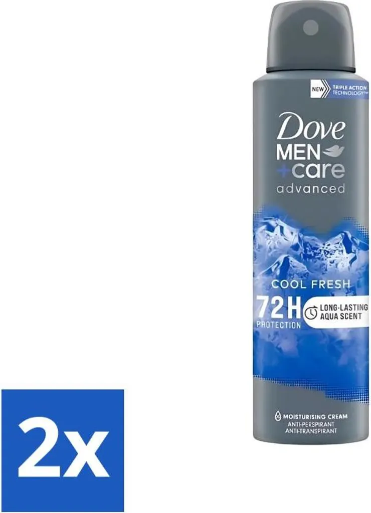 Deodorante Dove Men+Care Cool Fresh Spray 2 Pezzi - 48h Freschezza