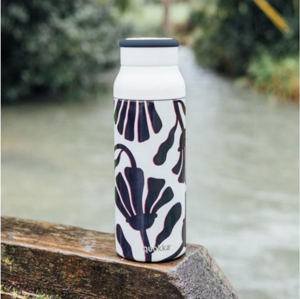 Edelstahl-Thermoflasche Quokka Echo Abstract Leaves, 690ml, Produktbild 