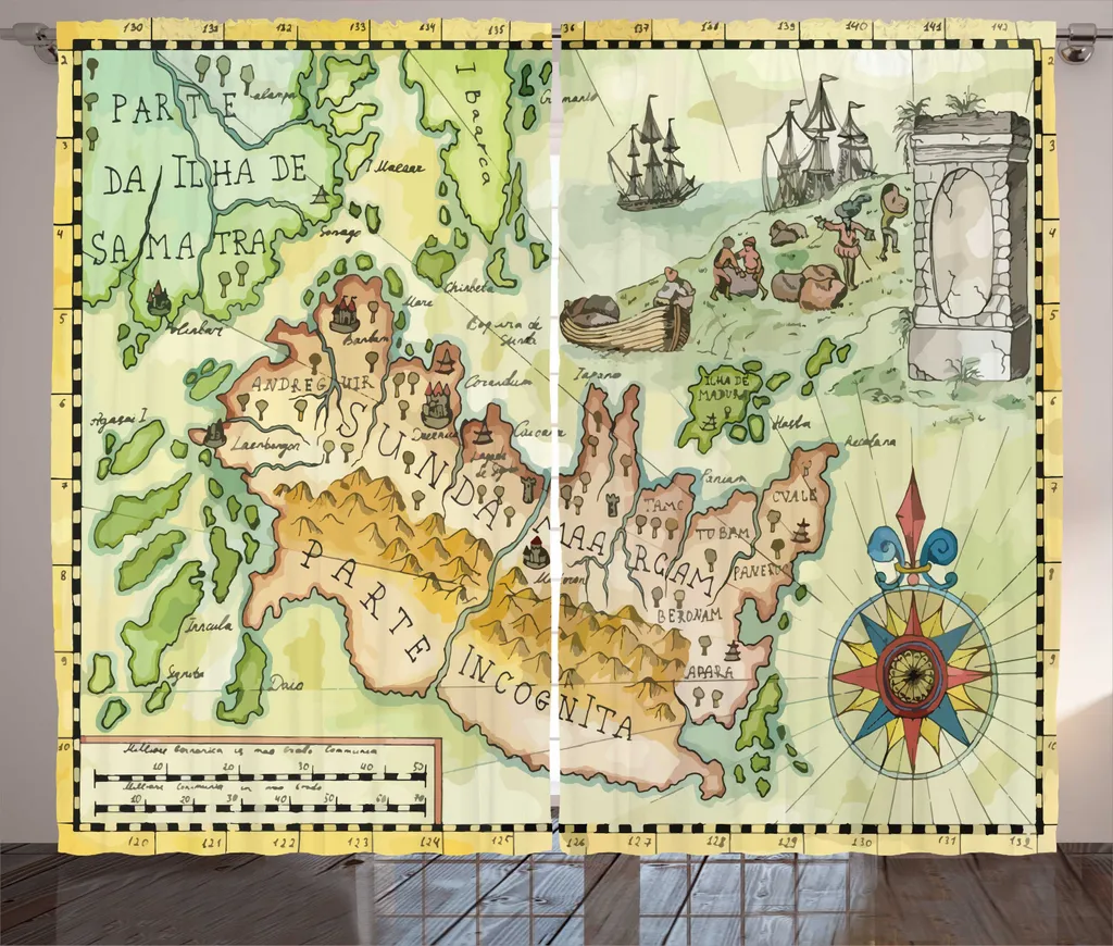 Rideau Grande Taille Rustique : Habillez vos Baies Vitrées Style Carte