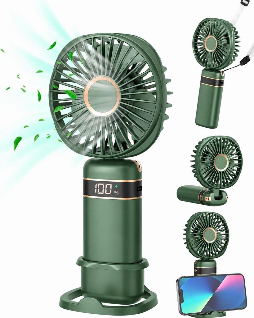4 in 1 Handventilator,5 Geschwindigkeitsstufen,tragbarer Produktbild 