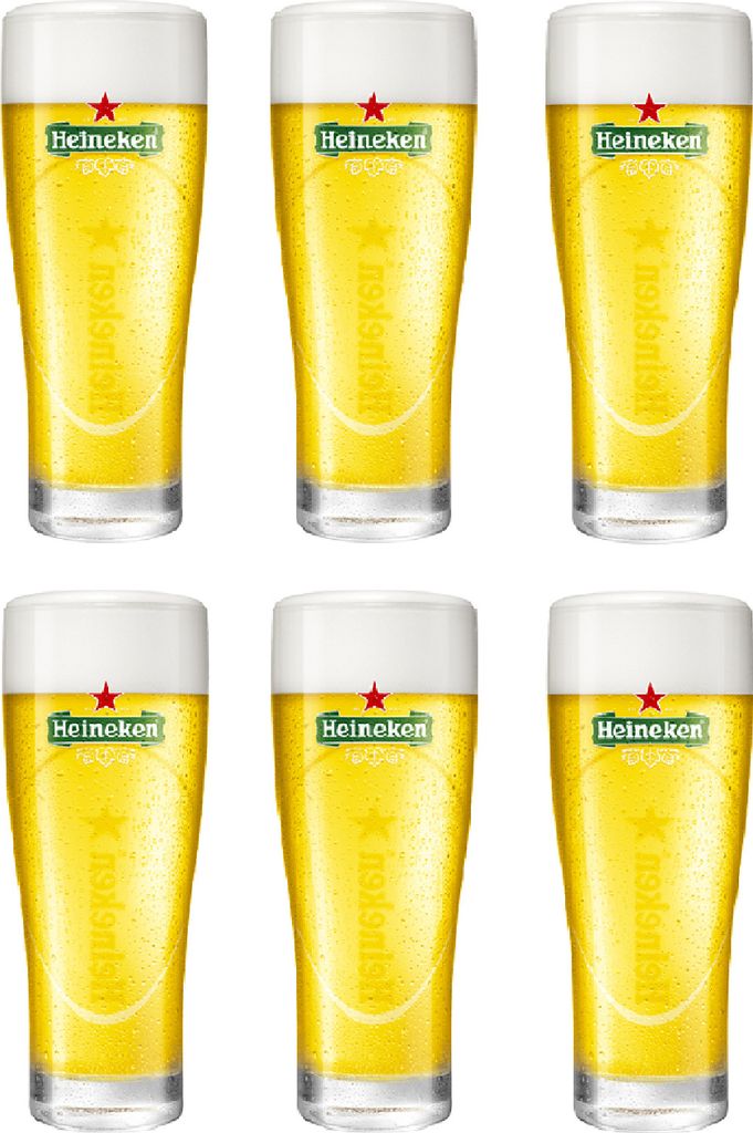 Heineken Biergläser Ellipse 500 ml - 6 Stück