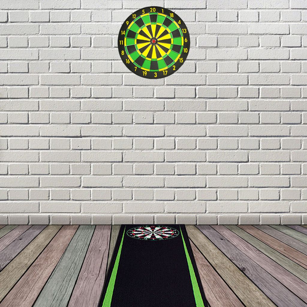 Dartmatte Dart Teppich Turnier Matte Abwurflinie Bodenschutz Zubehör Dartpfeile Dartscheibe Dartboard 2 Größen 237cm und 290cm verschiedene Desi...