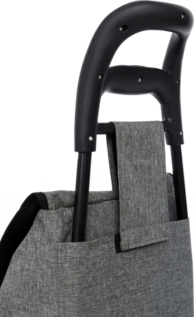 Caddie de Courses 45L Shopper-Roller Gris - Poussette de Marché Stable