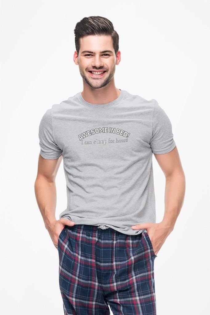 D&B Uni Polo ST00115 Awesome In Bed Grau-Größe XL