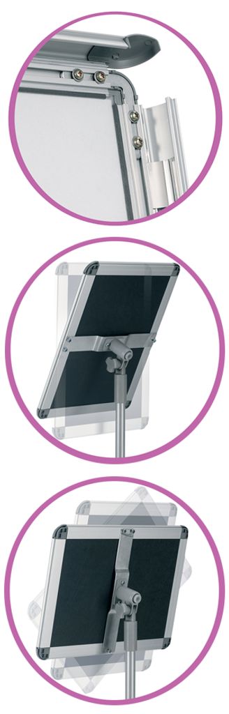 nobo Infoständer DIN A4 Maße: (B)350 x (T)70 x (H)1.010 mm