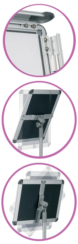 Stop affichage illisible : Support Nobo A4 stable avec cadre amovible - 4