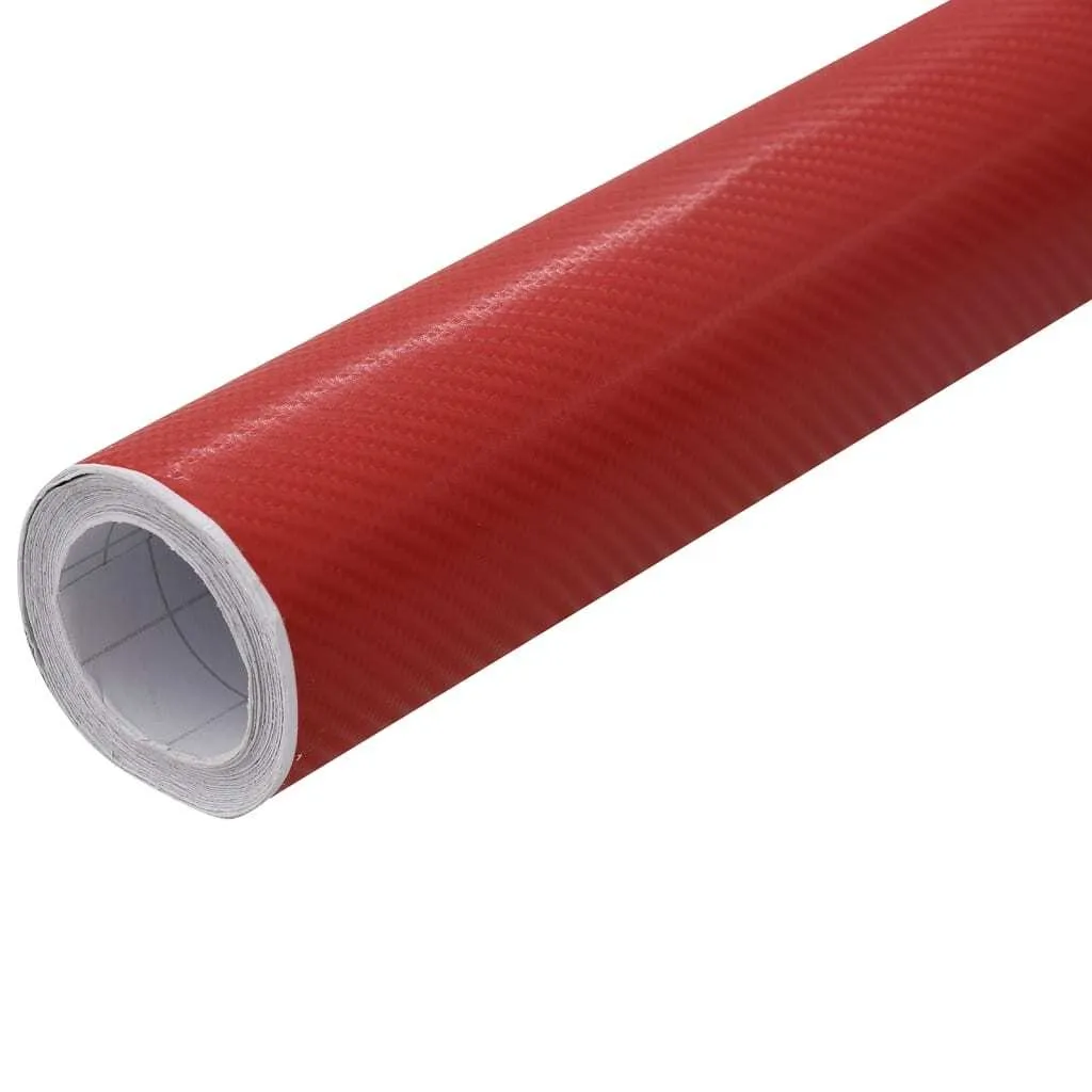 Revêtement Vinyle Rouge 4D 100x150 cm - Covering de Qualité Supérieure