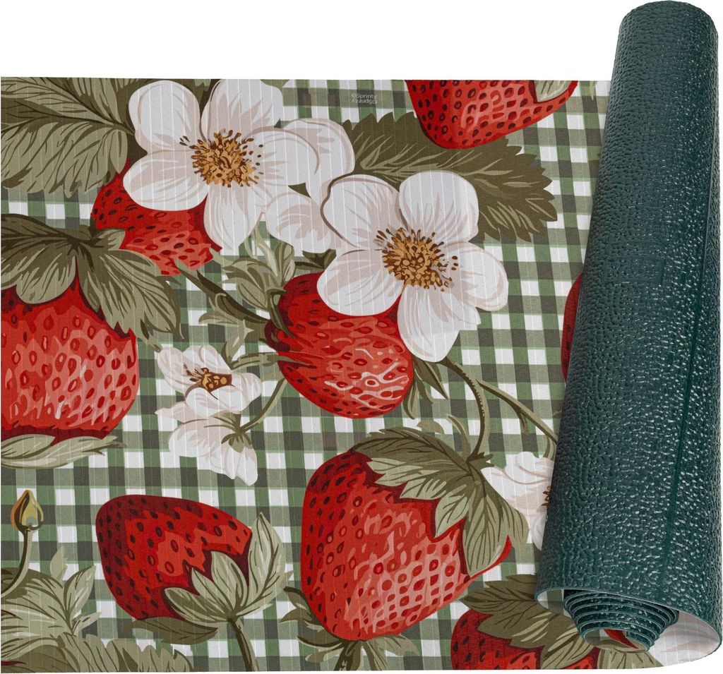 GreenLine Teppichläufer Textil Erdbeere Grün 52x120cm