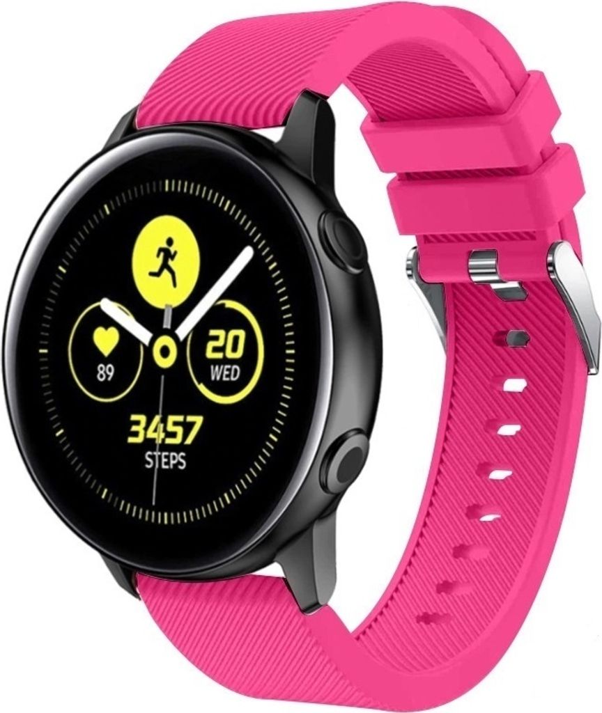 Strap-it Samsung Galaxy Watch Active / Active 2 Armband Silikon (Pink)