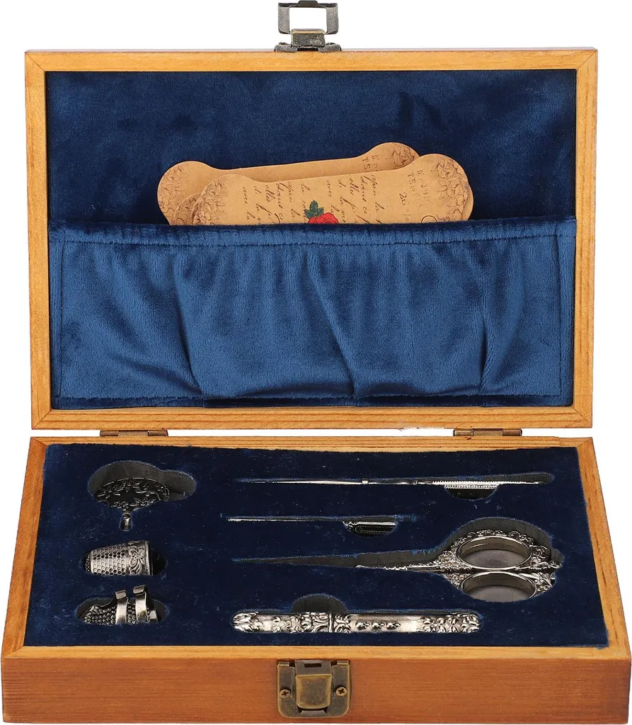 Outils de couture pour broderie de précision, set ciseaux inox vintage