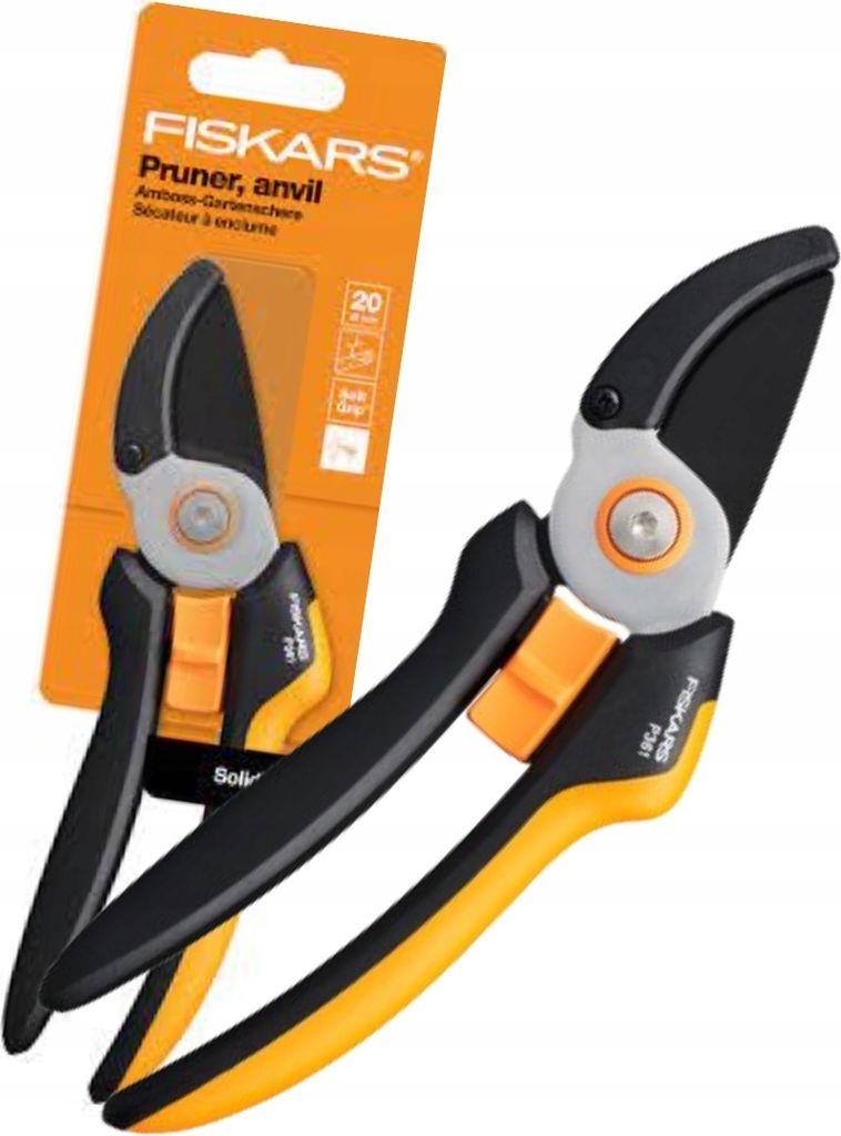 Nożyce do przycinania Fiskars Solid L P361 Anvil czarny, Zdjęcie produktu 