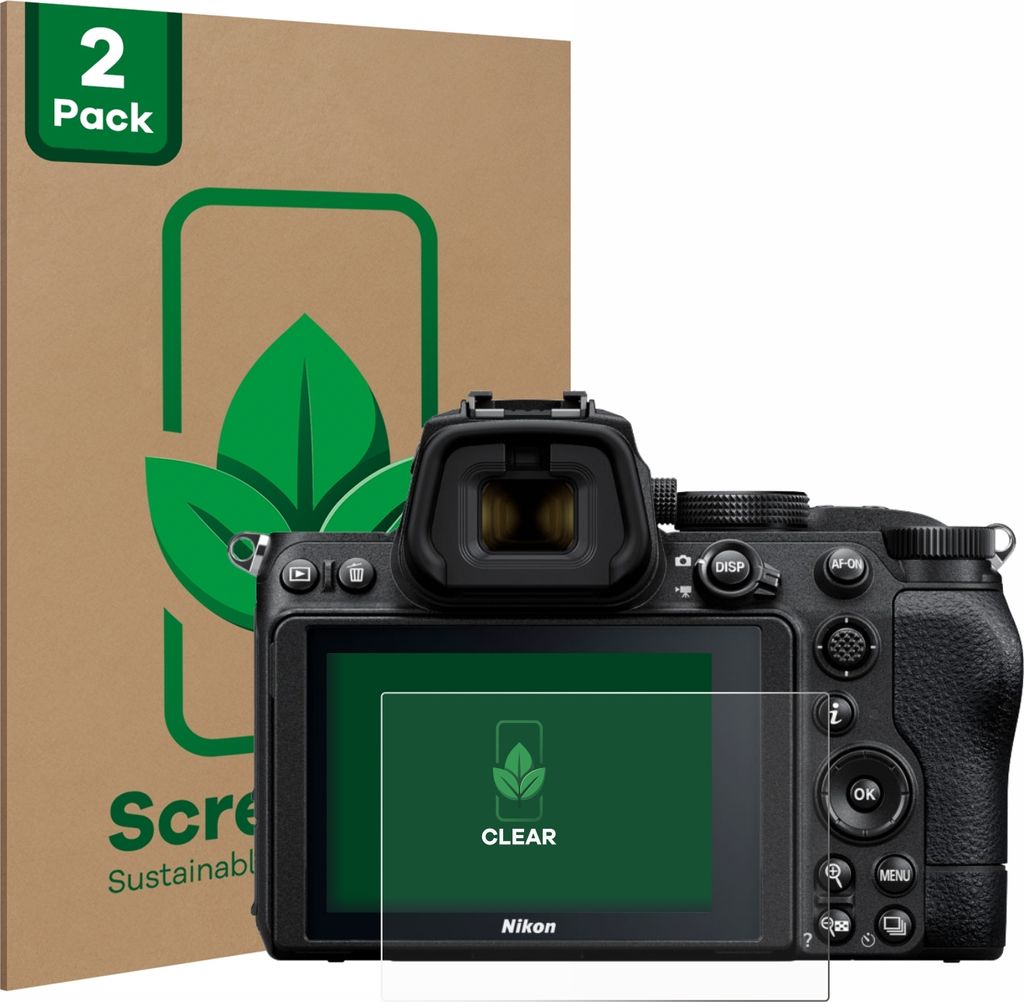 2x ScreenLeaf Schutzfolie für Nikon Z 5 nachhaltiger Displayschutz Display Schutz Folie Klar Transparent