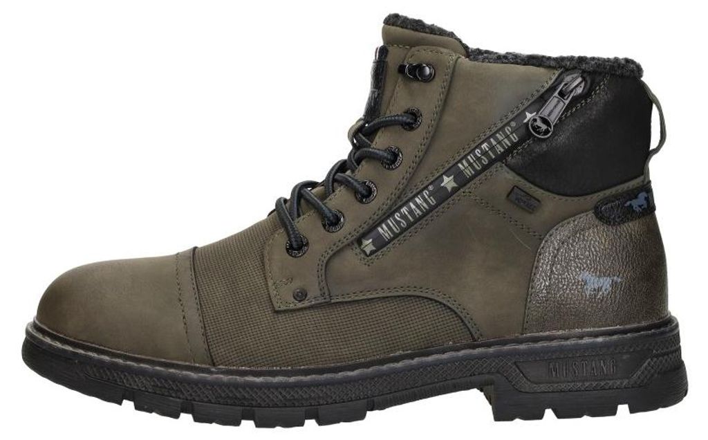 Sznurowane buty Mustang zielone Zdjęcie produktu 