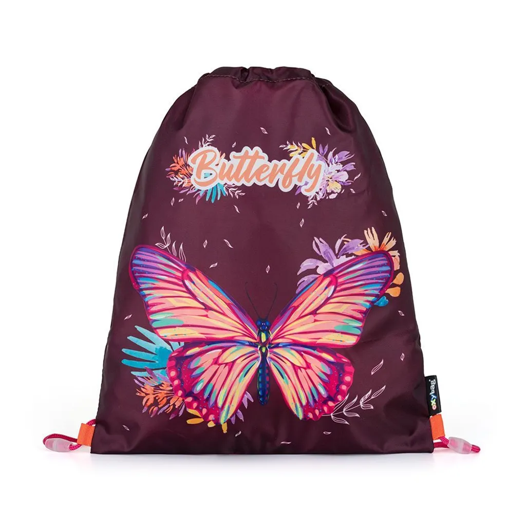 Borsa per esercizi Oxybag Butterfly | Sacca Sportiva Scuola per Bambine