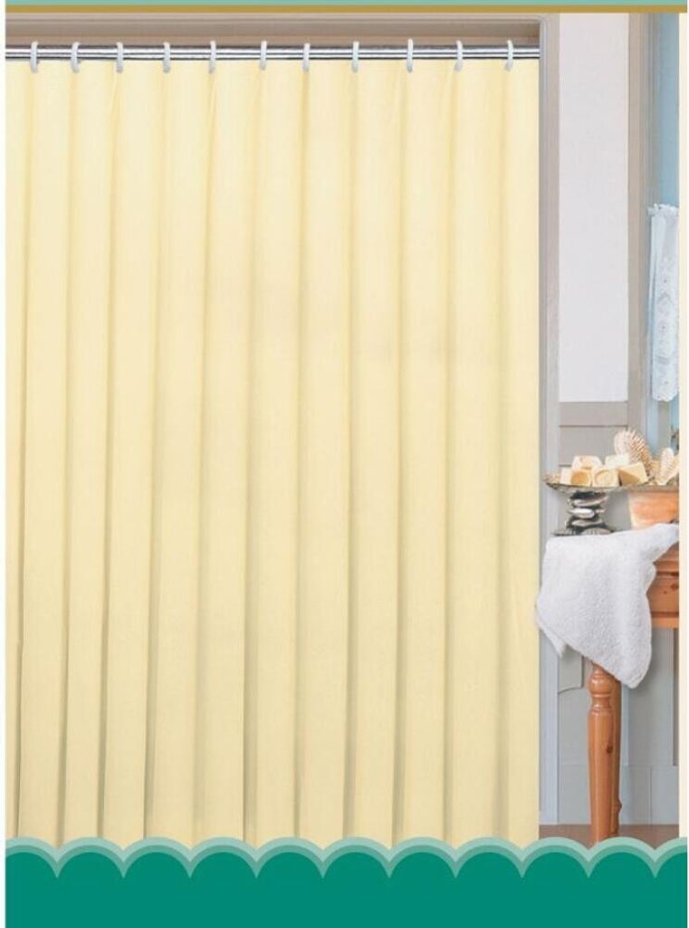 Duschvorhang 180x180cm, Polyester, beige