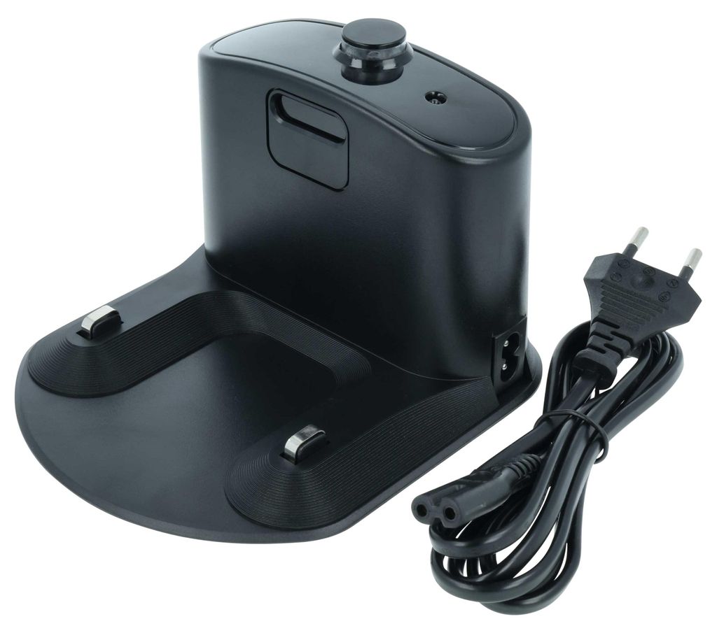 vhbw Ladestation kompatibel mit iRobot Roomba 571, 581, 580, 562, 570, 564, 610, 630, 620, 650, 572 Pet, 615, 595 Pet Saugroboter - 150 cm, Schwarz