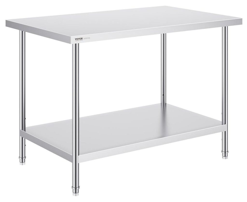 Stainless Steel Work Prep Table Commercial Worktable Food Prep 30x48x34in