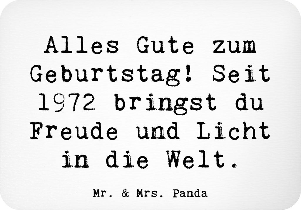 Mr. & Mrs. Panda Kühlschrankmagnet Spruch 1972 Geburtstag Freude - Weiß - Geschenk, Alter, Geburtstagsfreude, Nostalgie, Geburtstagsgeschenk, whi...