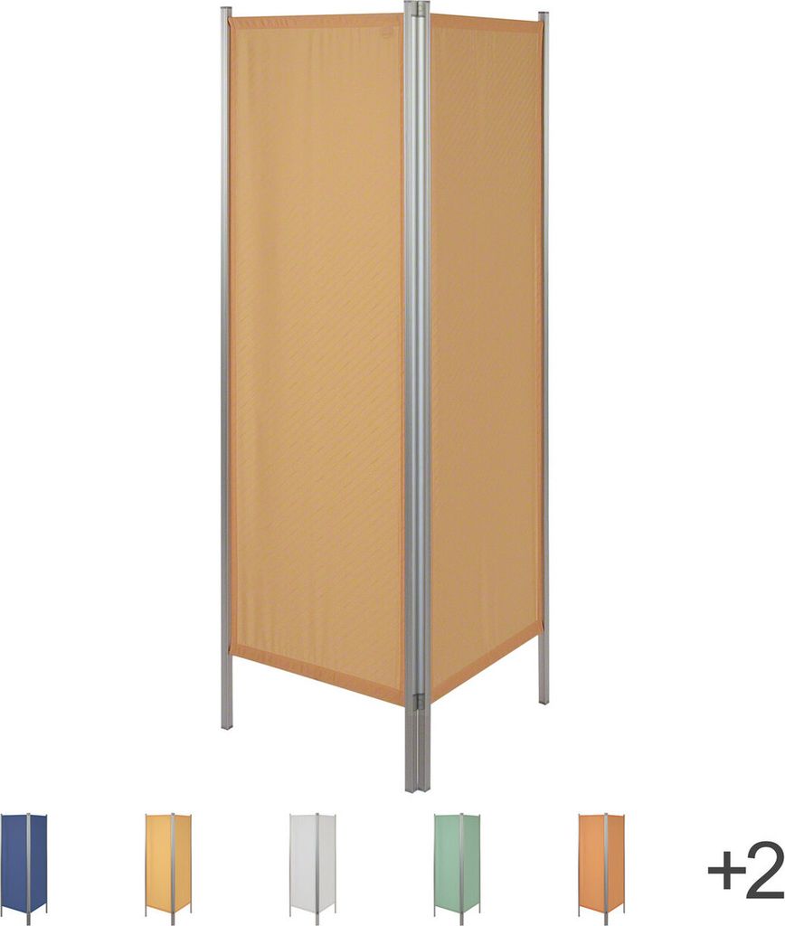 Leichtparavent Paravent Sichtschutz Raumteiler 2-flügelig, 165x101 cm