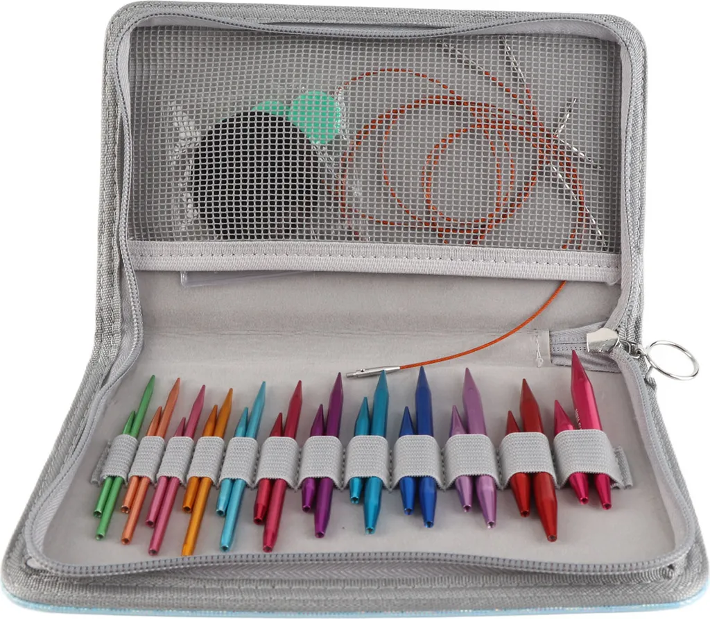Kit tricot aiguilles circulaires 3 à 8 mm interchangeables pour créations